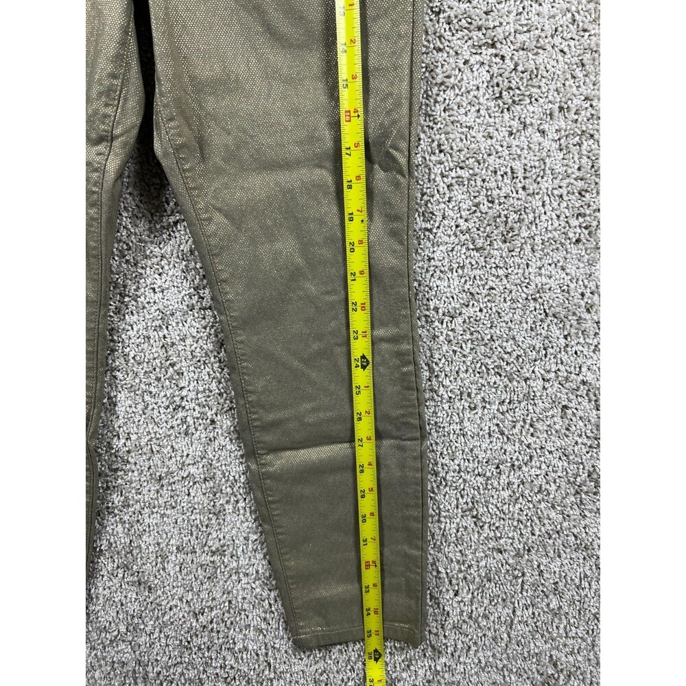 Tommy Hilfiger Women Gold Metallic Skinny Pants Size 10 Tribeca Skinny Stretch - Picture 6 of 11